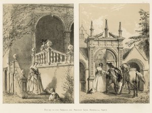 Trappor till terrassen och Postern Gate, Bramshill, Hants