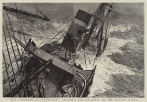 Den kanadensiska SS Sardinian korsar Atlanten i de senaste stormarna av Joseph Nash