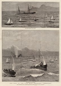 Förlusten av Cape Mail Steamship American av Joseph Nash