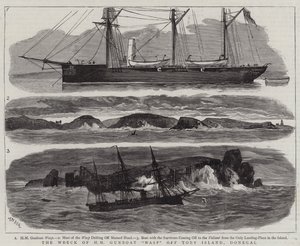 Vraket av HM Gunboat Wasp utanför Tory Island, Donegal