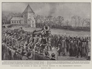Överföra resterna av prinsen och prinsessan Bismarck till Friedrichsruhs mausoleum