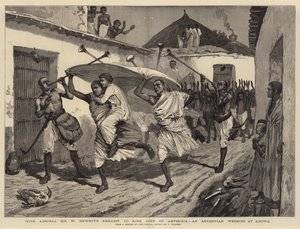 Med amiral Sir W Hewetts ambassad till kung John av Abessinien, ett abessiniskt bröllop i Adowa av Joseph Nash