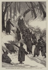 Med ryssarna och general Rauch, dra Cannon uppför ett bergsbrant