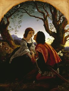 Hesperus, aftonstjärnan, helig för älskande av Joseph Noel Paton
