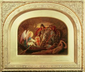 Hur en ängel rodde Sir Galahad över Dern Mere av Joseph Noel Paton