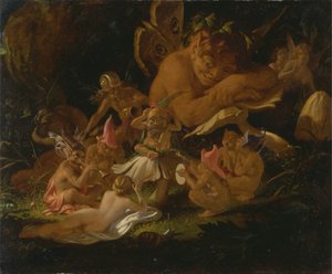 Puck och älvor, från "En midsommarnattsdröm" av Joseph Noel Paton