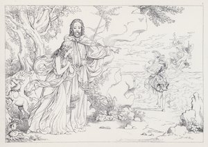 Shakespeares Stormen, akt I, scen 2 av Joseph Noel after Paton