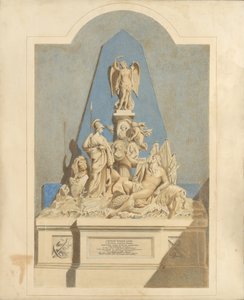 Design för The Three Captains Memorial, ca. 1784.