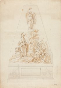 Studie för monumentet till sjökaptenerna William Bayne, William Blair och Lord Robert Manner