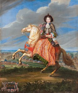 Ridsporträtt av Françoise Madeleine Claude de Saint-Géran, 1675-1680.