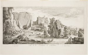Veue de la Fontaine de Vaucluse av Joseph Parrocel