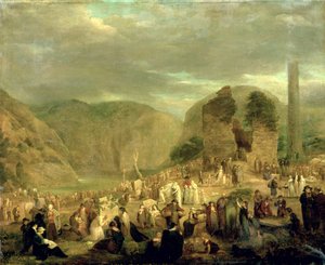 Alla själars dag på kyrkgården i Glendalough av Joseph Peacock