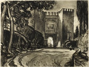 En port till Segovia av Joseph Pennell
