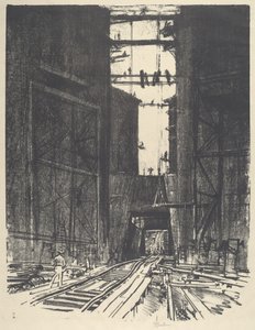 På botten av Gatun Lock av Joseph Pennell