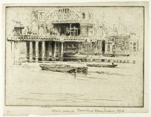Cannon Street Station, från floden av Joseph Pennell