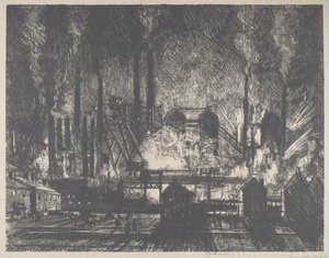 Skiftskifte, Charleroi, 1911. av Joseph Pennell