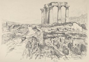 Korinth, mot viken, 1913. av Joseph Pennell