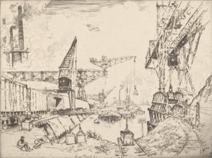 Tranor i Duisburg, 1910. av Joseph Pennell