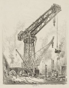 Engelskt krigsarbete: Tillverkat i Tyskland, The Great Crane av Joseph Pennell