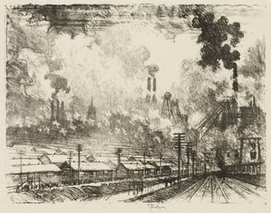 Engelska War Work: The Coal Mines av Joseph Pennell