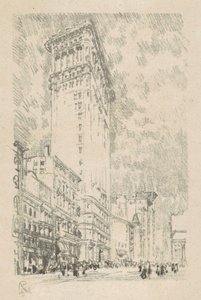Flatiron Building, 1904. av Joseph Pennell