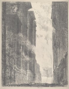 Fourth Avenue, 1910. av Joseph Pennell