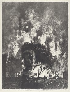 Ugnar om natten, 1916.