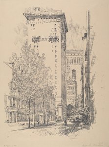 Girard Street, 1912. av Joseph Pennell