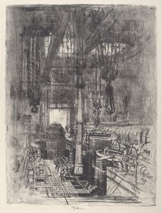 Gun Pit, No.II, 1917. av Joseph Pennell