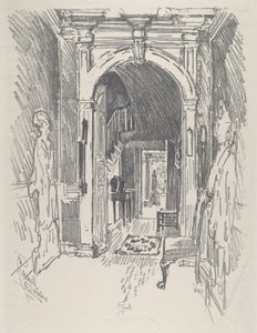 Hall hos Dr Wister av Joseph Pennell