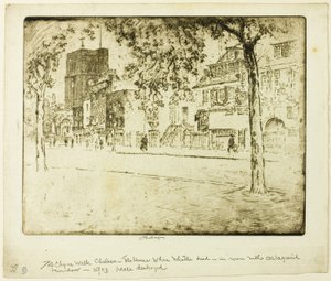 Hus där Whistler dog av Joseph Pennell