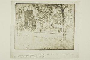 Hus där Whistler dog av Joseph Pennell