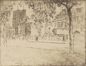 Hus där Whistler dog, 1904. av Joseph Pennell