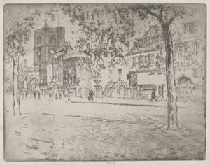 Hus där Whistler dog, 1904. av Joseph Pennell