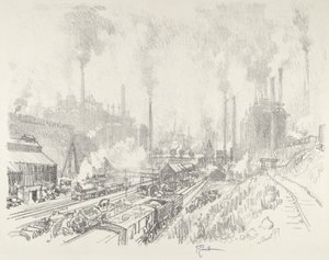 I landet av järn och stål, 1916. av Joseph Pennell