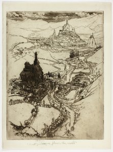Le Puy, tredje tallriken av Joseph Pennell