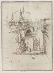 London Bridge trappa av Joseph Pennell