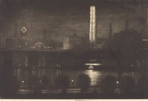 London Night, Whisky och te av Joseph Pennell