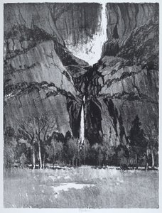 Lower Falls, Yosemite av Joseph Pennell