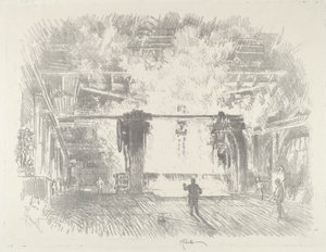 Tillverkar pansarplåt, 1916. av Joseph Pennell
