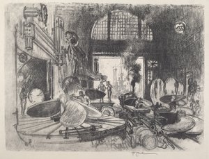 Tillverkning av propellerblad, 1917. av Joseph Pennell