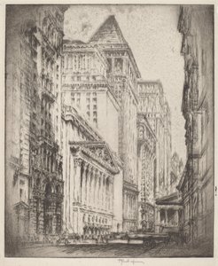New York Börsen av Joseph Pennell