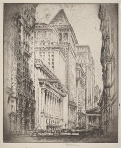 New York-börsen av Joseph Pennell