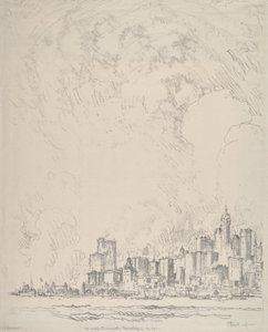 New York från Brooklyn av Joseph Pennell