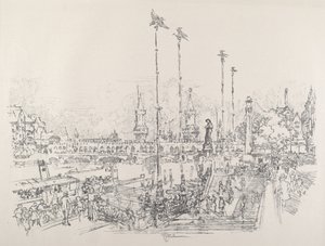Oberbaum-bron, Berlin av Joseph Pennell