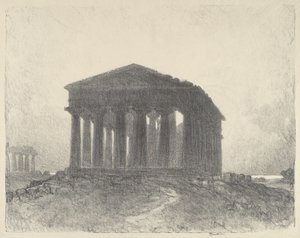 Paestum, afton, 1913. av Joseph Pennell