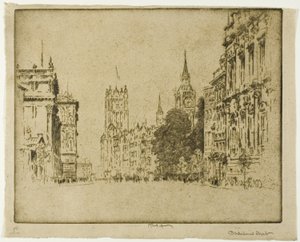 Parliament Street, Westminster av Joseph Pennell