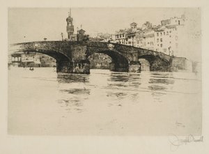 Ponte Santa Trinita, Florens av Joseph Pennell