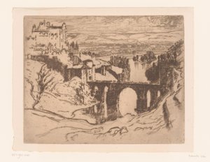 Alcantara-bron i Toledo St. Martins bro, Toledo av Joseph Pennell