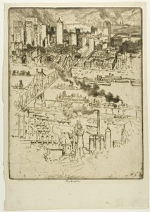 Järnvägsstation, Pittsburgh av Joseph Pennell